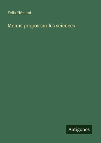 Menus propos sur les sciences