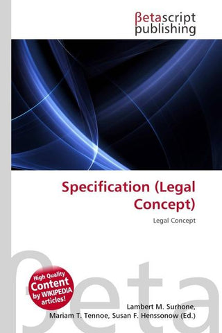 Specification (Legal Concept)
