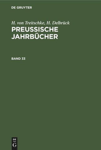 Preußische Jahrbücher. Band 33