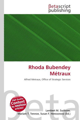 Rhoda Bubendey Métraux