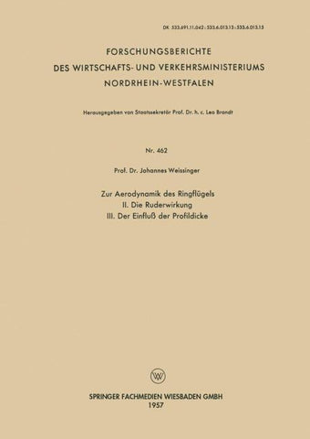 Zur Aerodynamik des Ringflügels