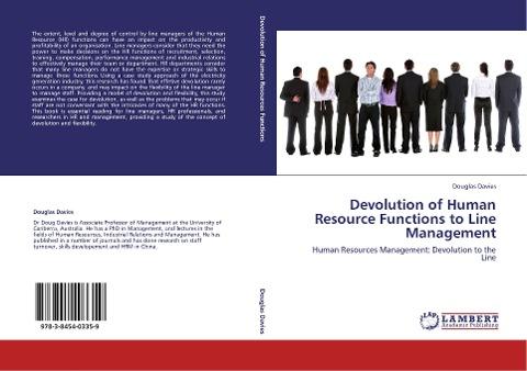 Devolution of Human Resource Functions to Line Management