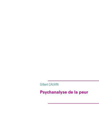 Psychanalyse de la peur