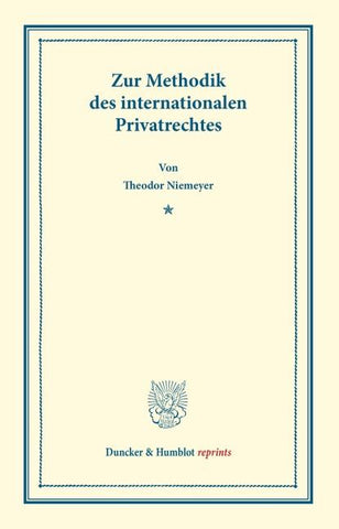 Zur Methodik des internationalen Privatrechtes