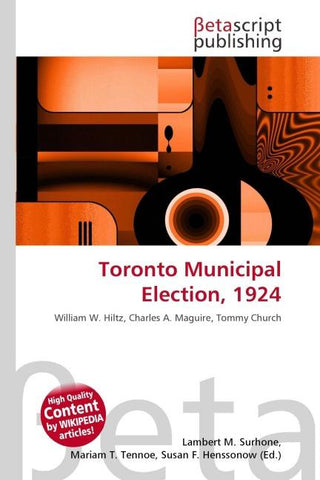Toronto Municipal Election, 1924