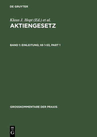 Aktiengesetz / Einleitung; §§ 1-53