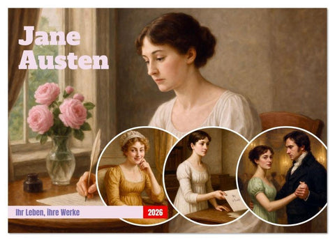 Jane Austen (Wandkalender 2026 DIN A3 quer), CALVENDO Monatskalender