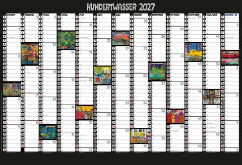 Hundertwasser Mini-Jahresplaner Art 2027
