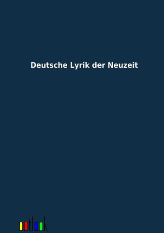 Deutsche Lyrik der Neuzeit