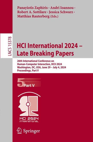 HCI International 2024 – Late Breaking Papers
