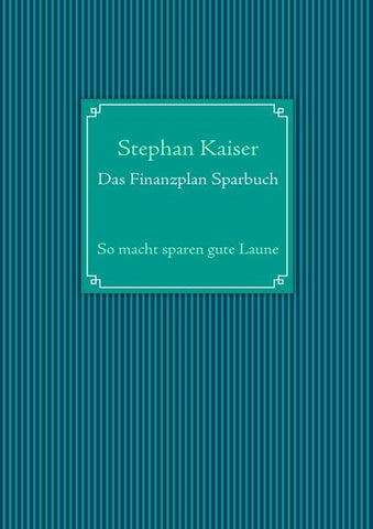 Das Finanzplan Sparbuch