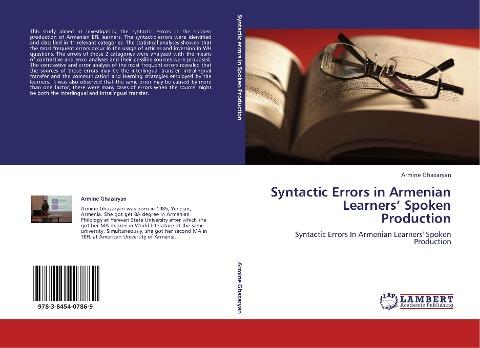Syntactic Errors in Armenian Learners' Spoken Production