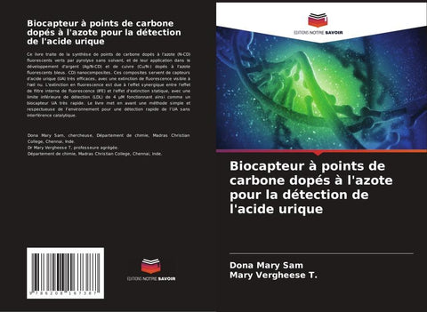 Biocapteur à points de carbone dopés à l'azote pour la détection de l'acide urique