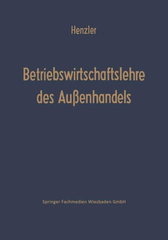 Betriebswirtschaftslehre des Außenhandels
