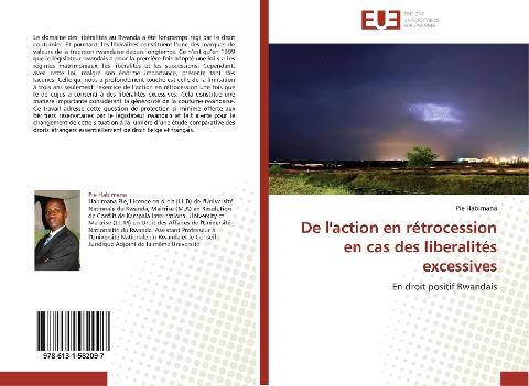 De l'action en rétrocession en cas des liberalités excessives
