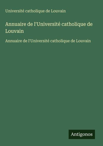 Annuaire de l'Université catholique de Louvain