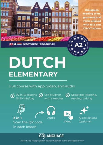 Dutch A2 elementary: full course with app, video, and audio