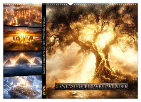 Fantasievolle Weltwunder (Wandkalender 2026 DIN A2 quer), CALVENDO Monatskalender