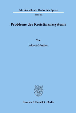 Probleme des Kreisfinanzsystems.