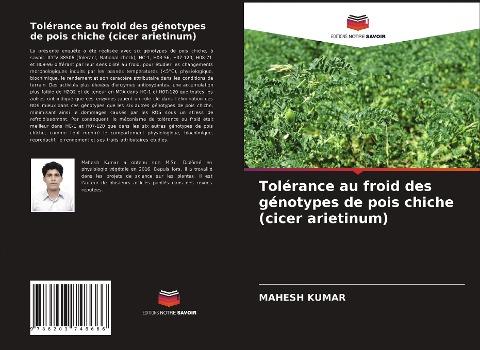 Tolérance au froid des génotypes de pois chiche (cicer arietinum)