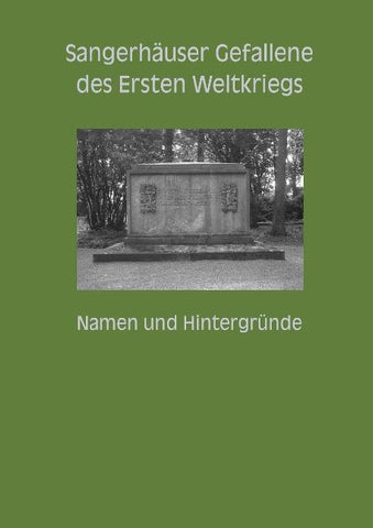 Sangerhäuser Gefallene des Ersten Weltkriegs
