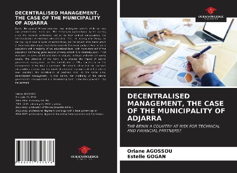 DECENTRALISED MANAGEMENT, THE CASE OF THE MUNICIPALITY OF ADJARRA
