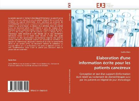 Elaboration d'une information écrite pour les patients cancéreux