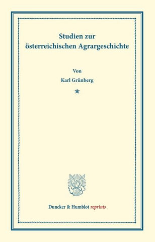 Studien zur österreichischen Agrargeschichte.