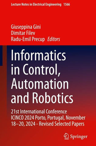 Informatics in Control, Automation and Robotics