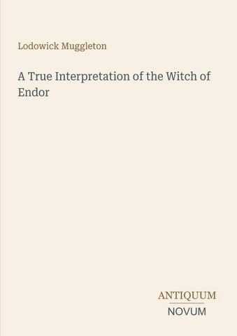 A True Interpretation of the Witch of Endor
