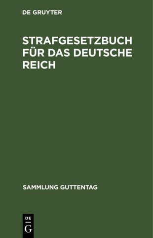 Strafgesetzbuch für das Deutsche Reich
