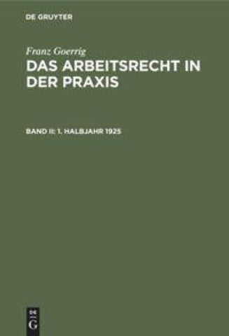 1. Halbjahr 1925
