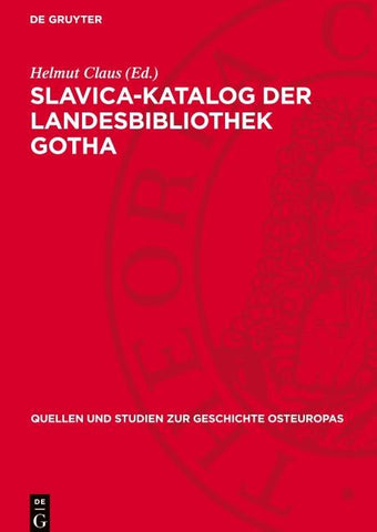 Slavica-Katalog der Landesbibliothek Gotha