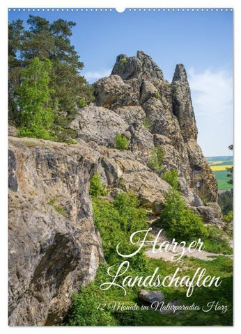 Harzer Landschaften - 12 Monate im Naturparadies Harz (Wandkalender 2026 DIN A2 hoch), CALVENDO Monatskalender