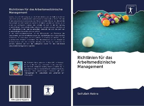 Richtlinien für das Arbeitsmedizinische Management