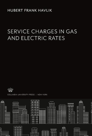 Service Charges in Gas and Electric Rates