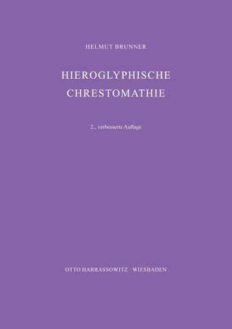 Hieroglyphische Chrestomathie