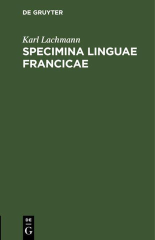 Specimina linguae francicae