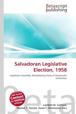 Salvadoran Legislative Election, 1958