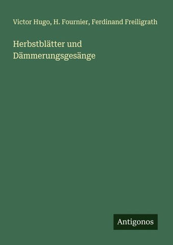 Herbstblätter und Dämmerungsgesänge