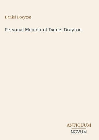 Personal Memoir of Daniel Drayton