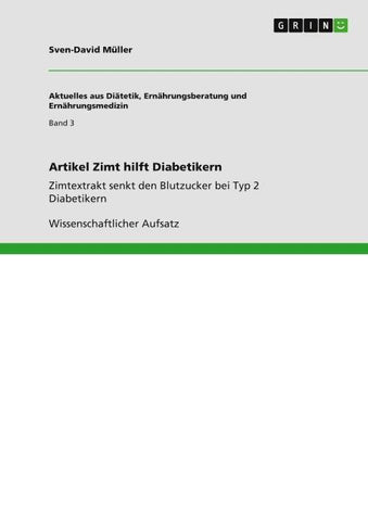 Artikel Zimt hilft Diabetikern