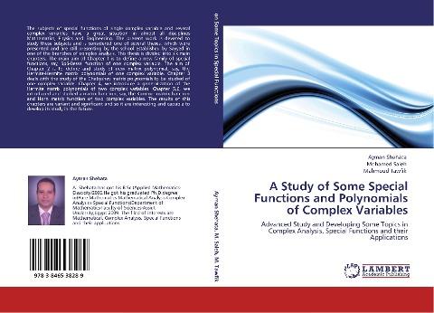 A Study of Some Special Functions and Polynomials of Complex Variables
