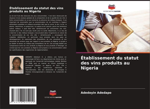 Établissement du statut des vins produits au Nigeria
