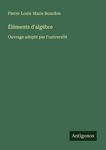 Éléments d'algèbre