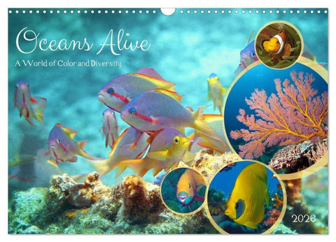 Oceans Alive - A World of Color and Diversity (Wall Calendar 2026 DIN A3 landscape), CALVENDO 12 Month Wall Calendar