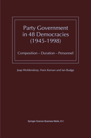 Party Government in 48 Democracies (1945–1998)