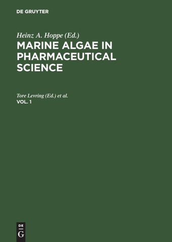 Marine Algae in Pharmaceutical Science. Vol. 1