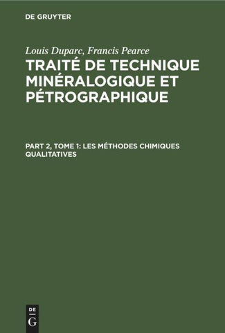 Les méthodes chimiques qualitatives