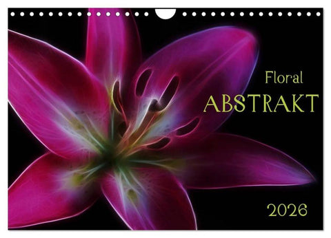 Floral Abstrakt 2026 (Wandkalender 2026 DIN A4 quer), CALVENDO Monatskalender